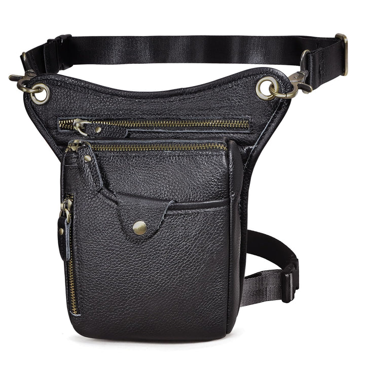 Le'aokuu Herren Echtes Leder Tasche Beinbeutel Beintasche Aussenbeintasche Beinbeuteltasche Reisen H