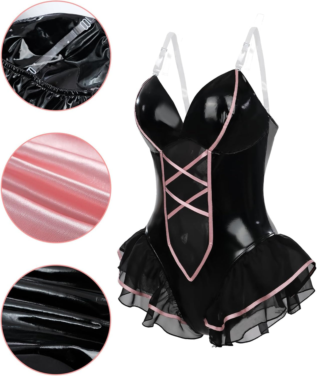 Bunny Kostüm Frauen Sakurajima Mai Cosplay Kostüm Anime Senpai Bunny Suit mit Ohren,Erwachsene Pink