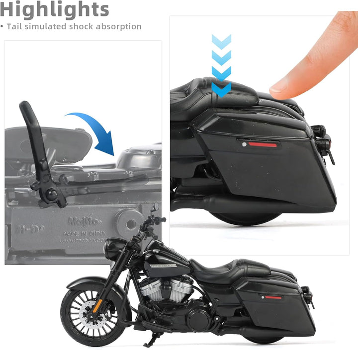 Motorradspielzeug kompatibel für Harley Davidson 1:12 Mini Motorradmodell Dascast Moto für 5-7 Zoll