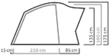 Salewa Almhüttenzelt - 4 Personen Zelt CACTUS/GREY UNI, CACTUS/GREY UNI
