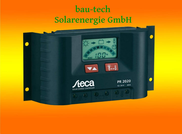 Steca PR2020 2020 Solarladeregler mit LCD Display und Lastausgang für 12 V Verbraucher bis 20 A