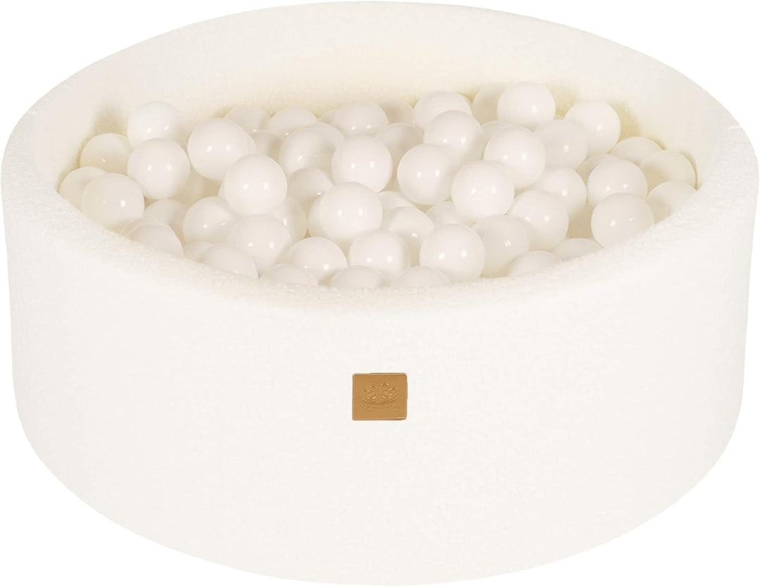 MEOWBABY Soft Foam Rundes 90 x 30 cm Bällebad mit 200 Stück Bällen für Babys & Kleinkinder - Baby-La