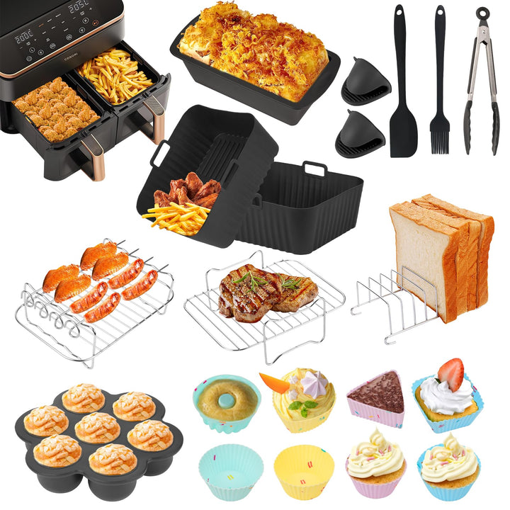 COSORI Heissluftfritteuse Zubehör für COSORI Dual Blaze Airfryer 8,5 L, Airfryer Zubehör enthält Sil