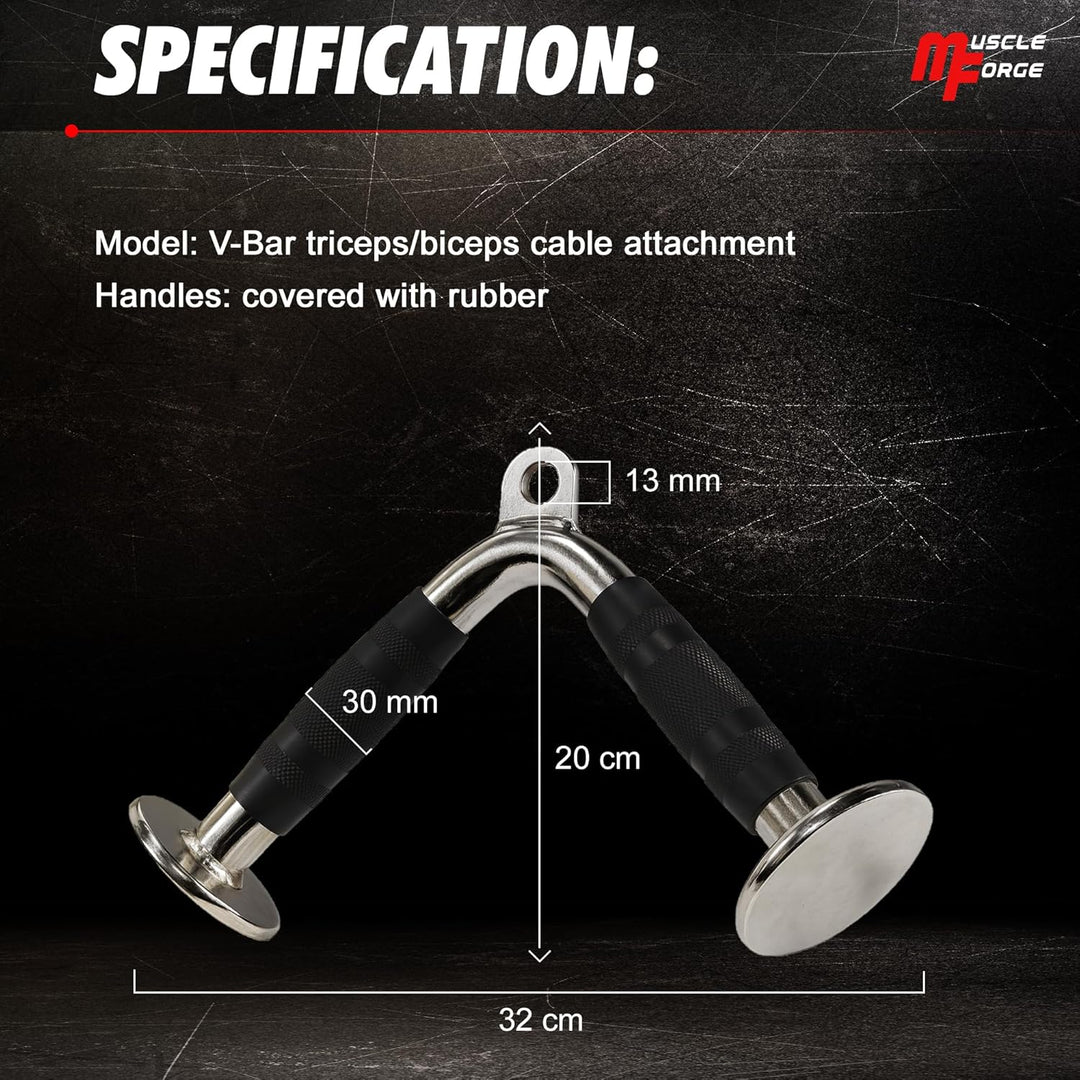 MuscleForge® Aufsatz für Latzug, Seilzug, Griff mit Drehbarem für Kabelmaschine, Kabelzug Griff für