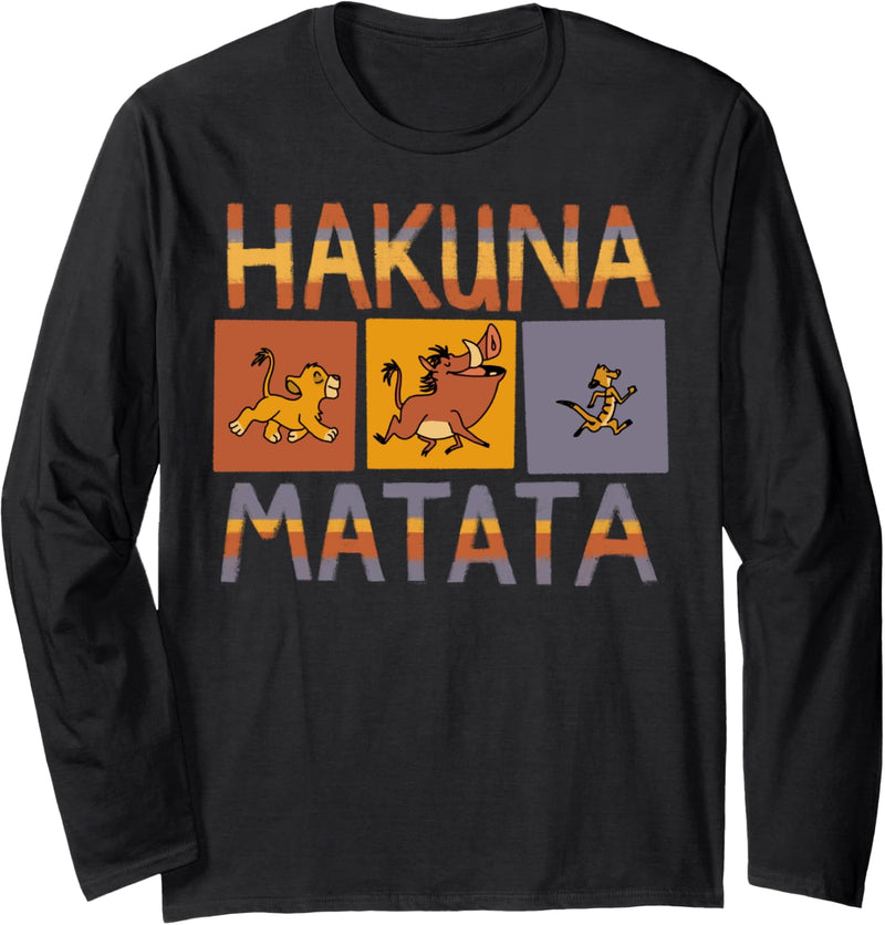 Disney The Lion King Hakuna Matata Solid Blocks Langarmshirt