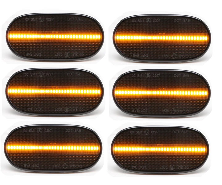 goingfast Passend für Mercedes Spinter W906 6x LED Seitenmarkierungsleuchten Schwarz 06-13 Positions
