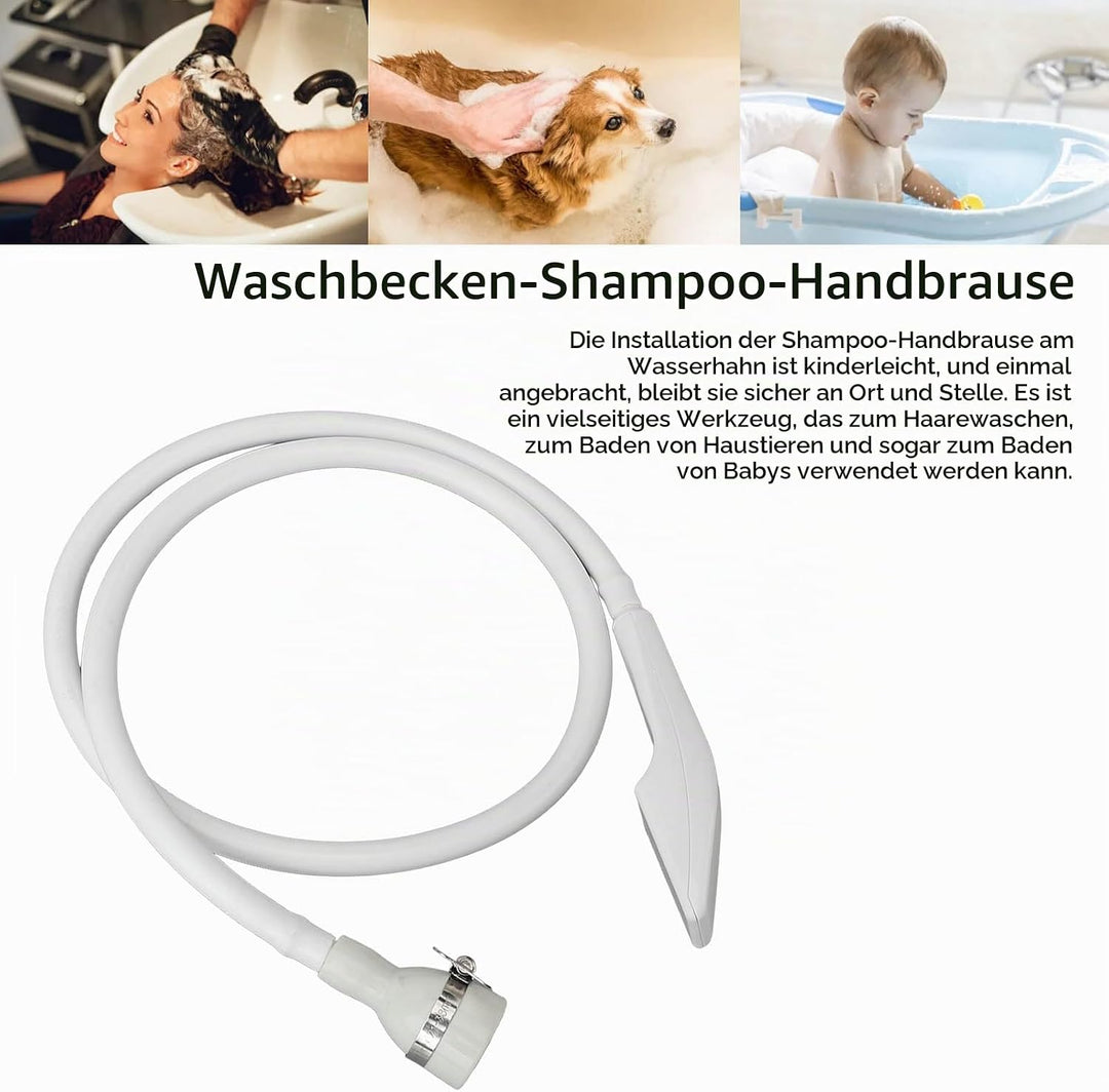 Waschbecken-Schlauch-Wasserhahn-Sprühgerät, 4,9 Fuss tragbares Shampoo-Sprühgerät, Handschlauch-Wass