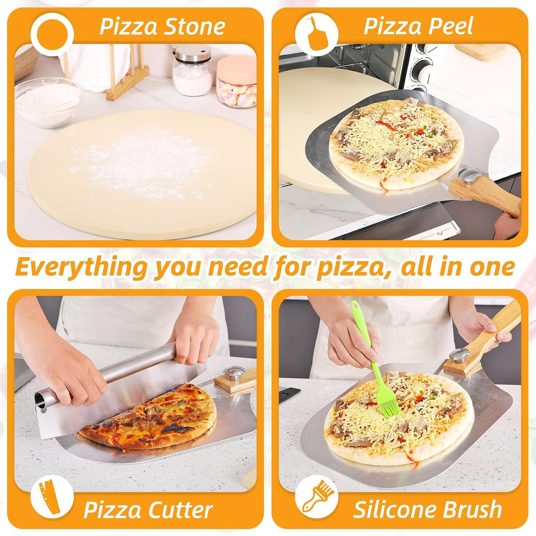 Pizzastein Round 5er Set 15" Round, 15" Round