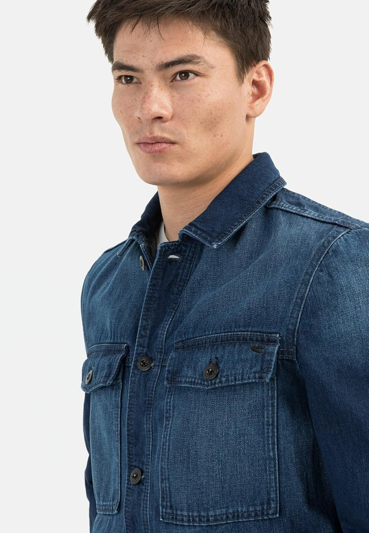 camel active Herren Lässiger Blazer 442035/7i03 60 Indigo, 60 Indigo