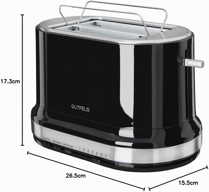 2-Scheiben-Toaster TOAST 2010 S | Integrierter Brötchenaufsatz | Toast-Zentrierung | Perfektes Toast