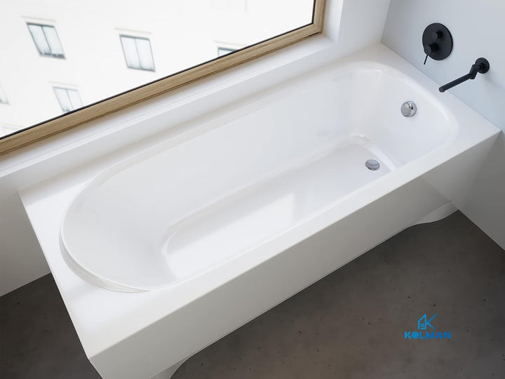 KOLMAN Badewanne MEDIUM Rechteck 190x80 ohne Verkleidung, Ablaufgarnitur und Füssen Komplettset 3in1