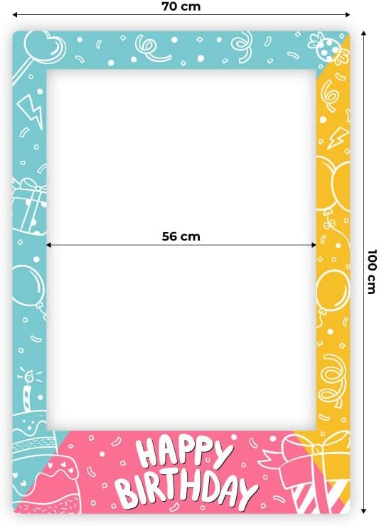 Bilderrahmen für Selfies, personalisierbar, 70 x 100 cm, Motiv: Happy Birthday Graf 14 70_x_100_cm H