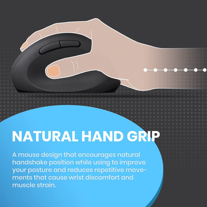 Perixx PERIMICE-719 Ergonomische Maus - Vertikales Design -Extra für kleine Handgrössen und für Unte