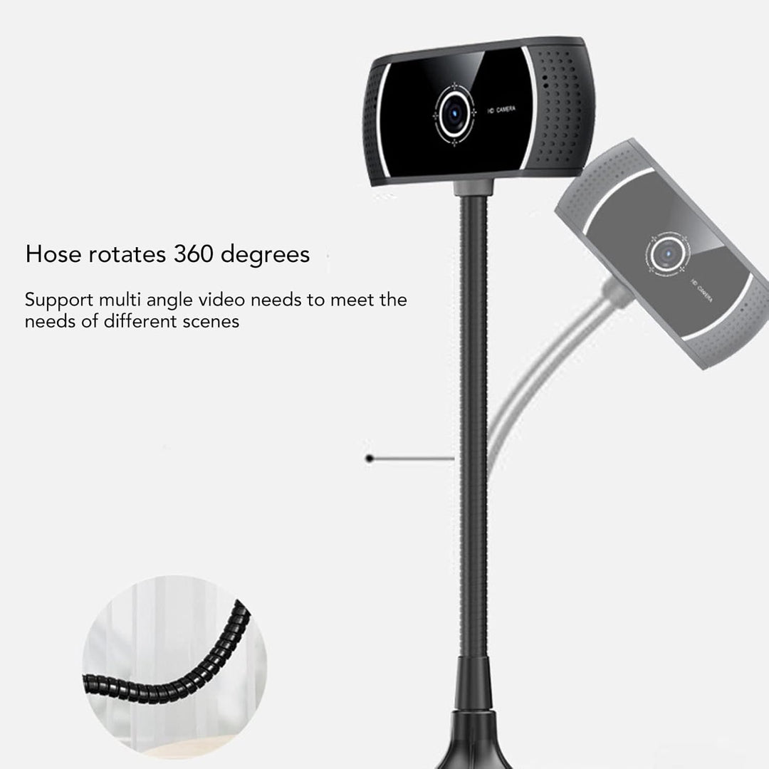 Webcam 1080P Webkamera, USB Desktop Full HD Kamera Video Live Webcam mit Rauschunterdrückungsmikrofo