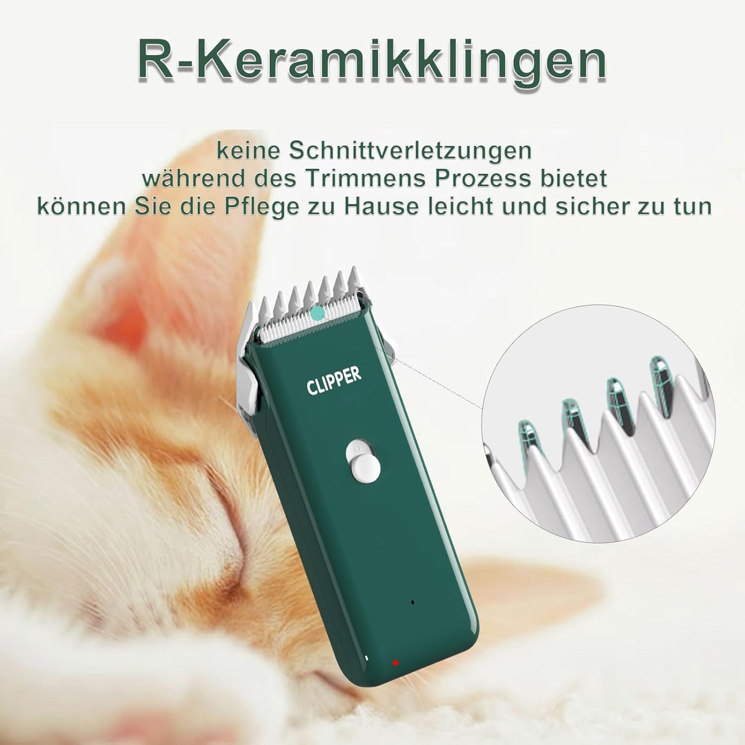 Profi Haarschneidemaschine für Hund Katze, Leise Hundeschermaschine mit Keramische Klinge, Elektrisc