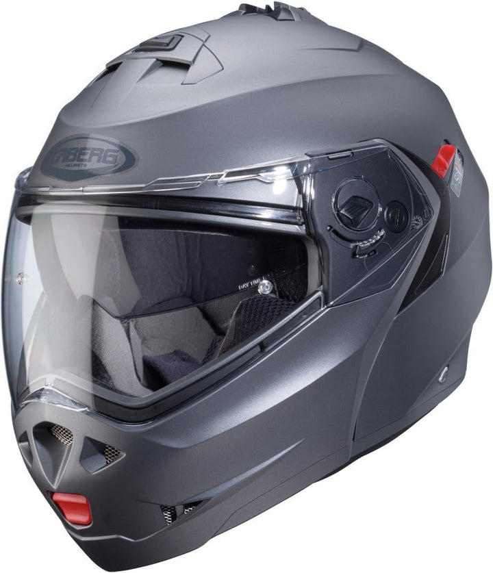 Caberg Klapphelm Duke X matt Gun Pinlock Sonnenblende mit P/J und ECE 22.06 XS 53/54, XS 53/54