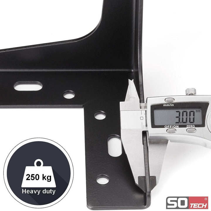 SOTECH 4er Set Möbelfüsse Victor-NANNARP Höhe 130 mm schwarz matt Sockelfüsse Möbelbein Schrankfüsse