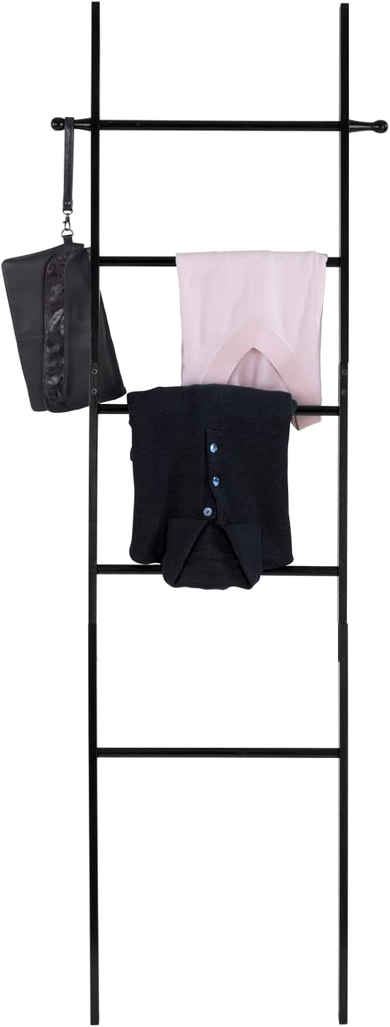 WENKO Handtuchleiter Mod. Suri, schöne Leiter als Handtuchhalter oder Kleiderständer nutzbar, aus ec