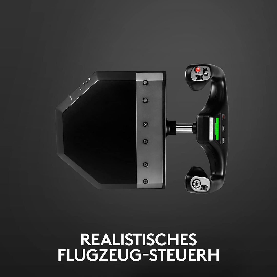 Logitech G Saitek Pro Flight Yoke System, Steuerhorn und Schubregler für Flug Simulatoren, Throttle