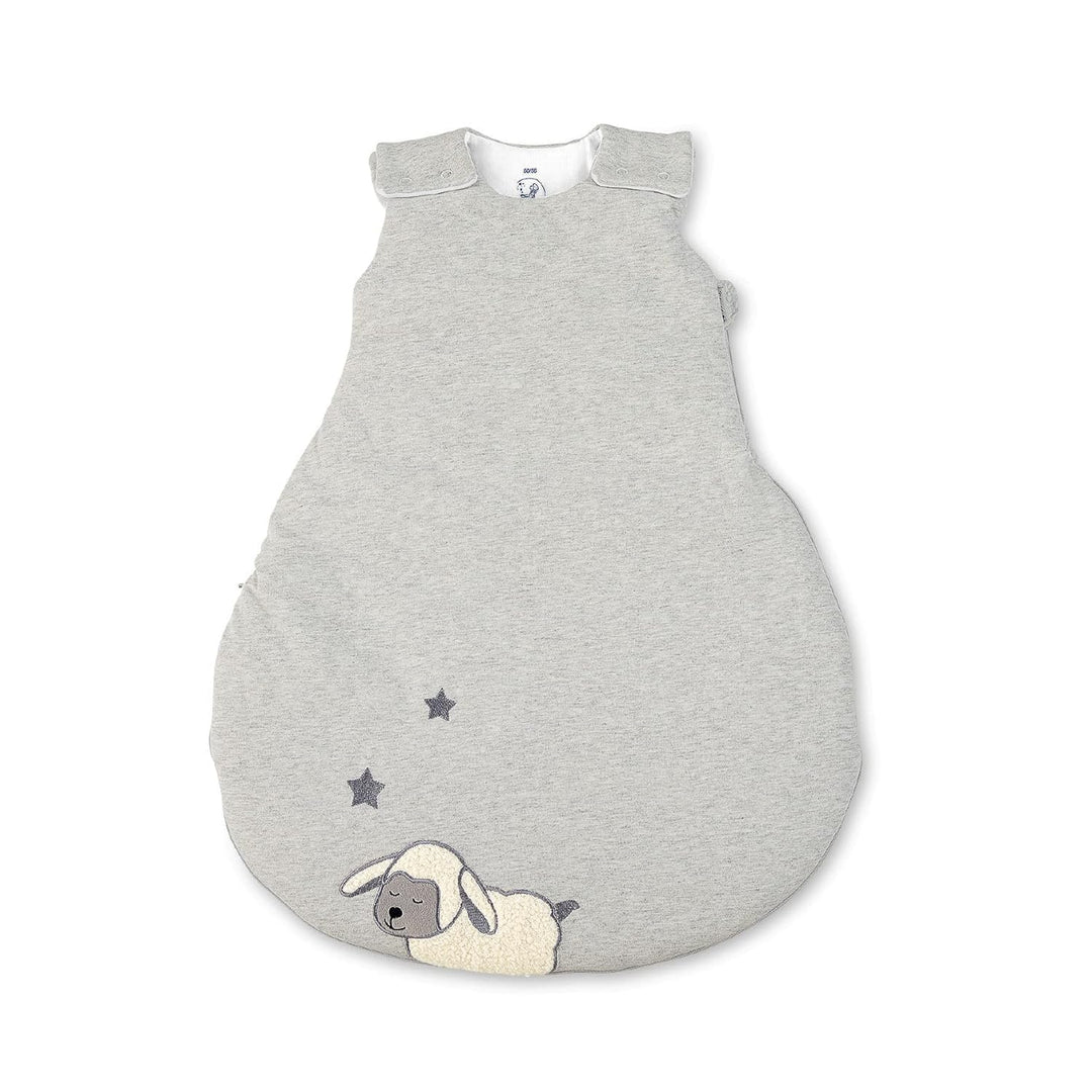 Sterntaler Schlafsack Schaf Stanley für Babys, Reissverschluss und Knöpfe, Grösse: 50/56, Grau Gröss