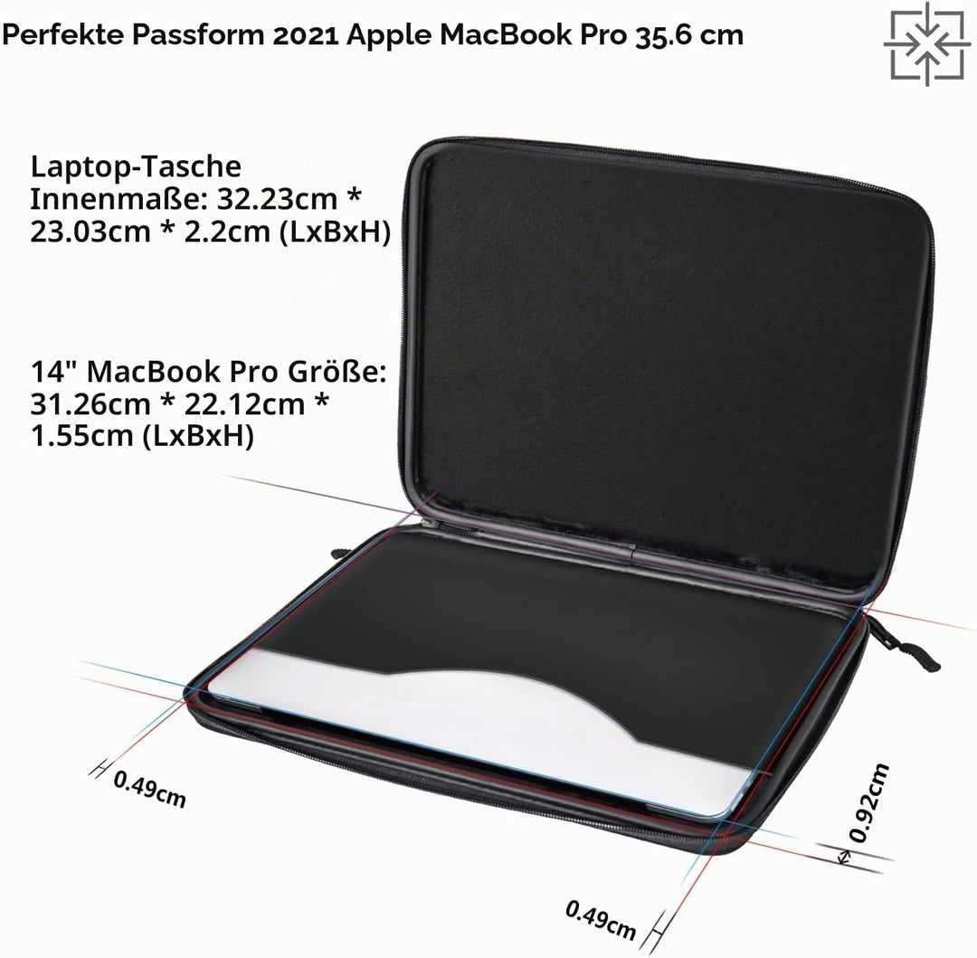 Smatree Hartschalen Tasche Kompatibel mit 14,2-Zoll MacBook Pro M1 2023/2021, MacBook Pro schützend