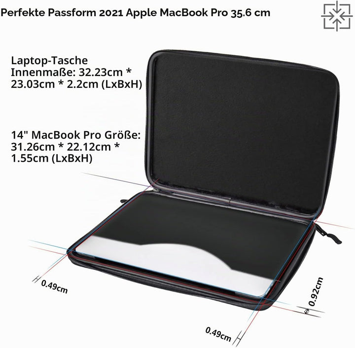 Smatree Hartschalen Tasche Kompatibel mit 14,2-Zoll MacBook Pro M1 2023/2021, MacBook Pro schützend