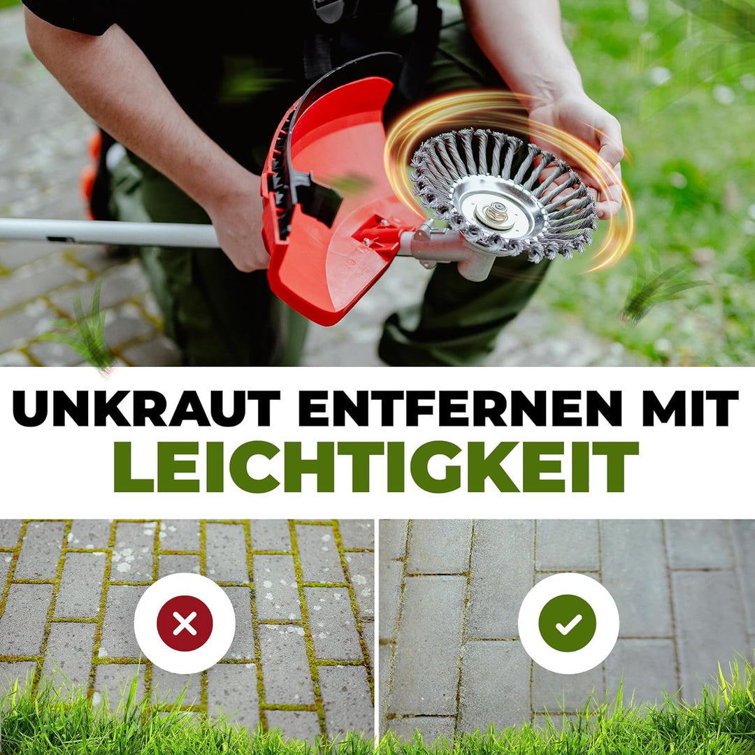 Adler Focus Unkrautbürste Light, Neuentwicklung 2024 für Freischneider | Wildkrautbürste für Motorse