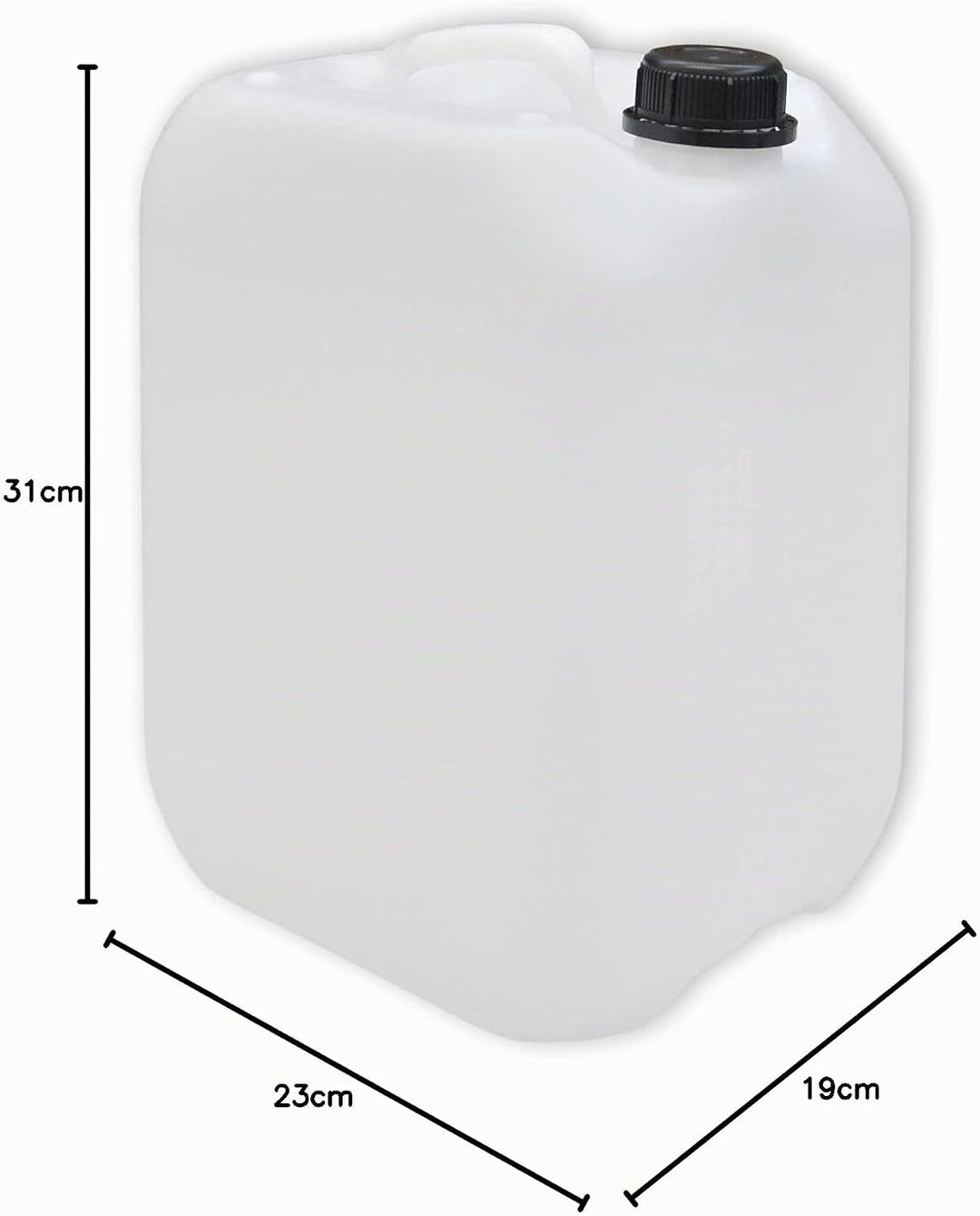 plasteo® 10L Getränke- Wasserkanister Natur | Lebensmittelecht | Hergestellt in DE | UN-Zulassung |