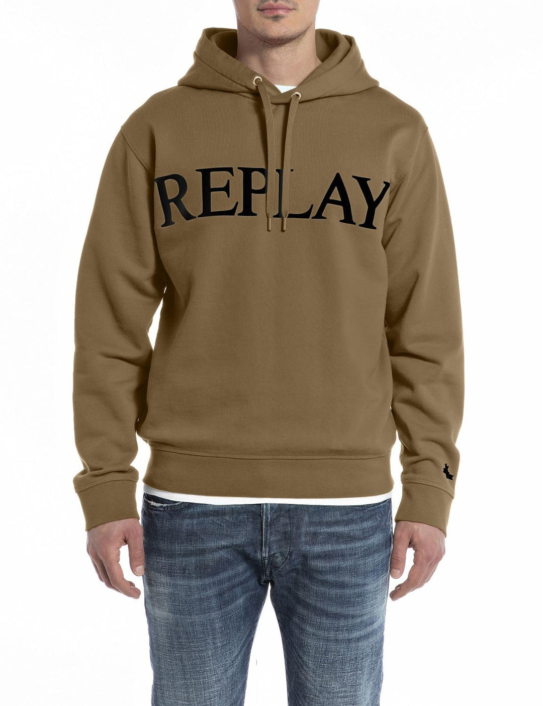 Replay Herren Hoodie aus Baumwolle XL Army Green 238, XL Army Green 238