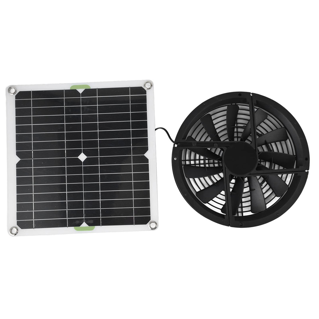 Solar Lüfter Set für Gewächshaus, solar ventilator mit solarpanel Wasserdichtes Solarlüfter Solarbet