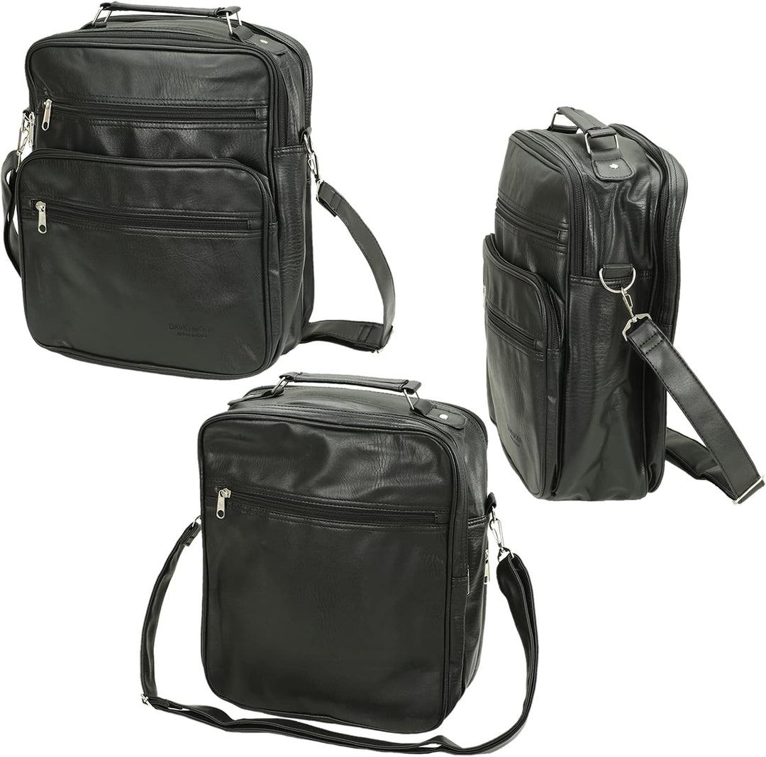 Business Arbeitstasche Herren Damen – Leder Umhängetasche/Schultertasche/Messenger Bag – Wasserabwei