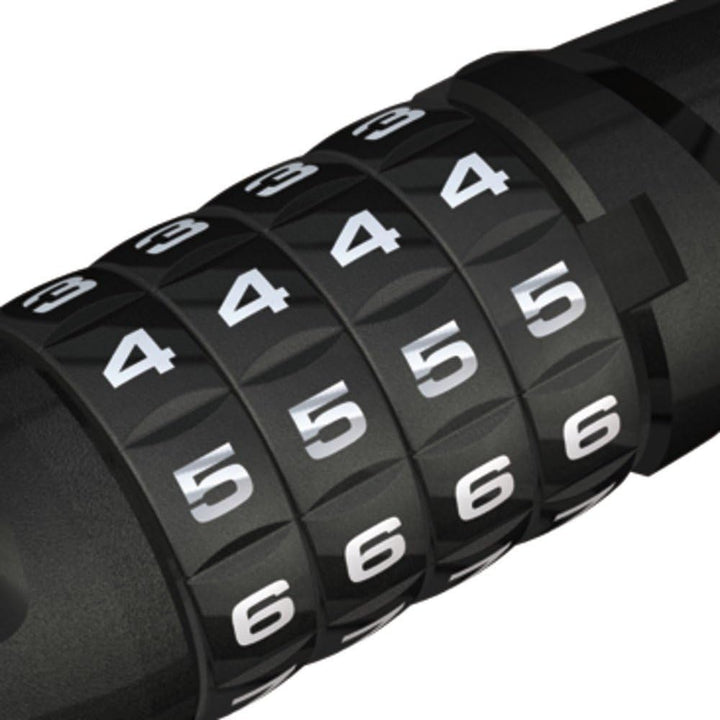 ABUS Panzerkabelschloss Steel-O-Flex Tresorflex 6615C + SCMU-Halterung - Zahlenschloss aus Stahlkabe