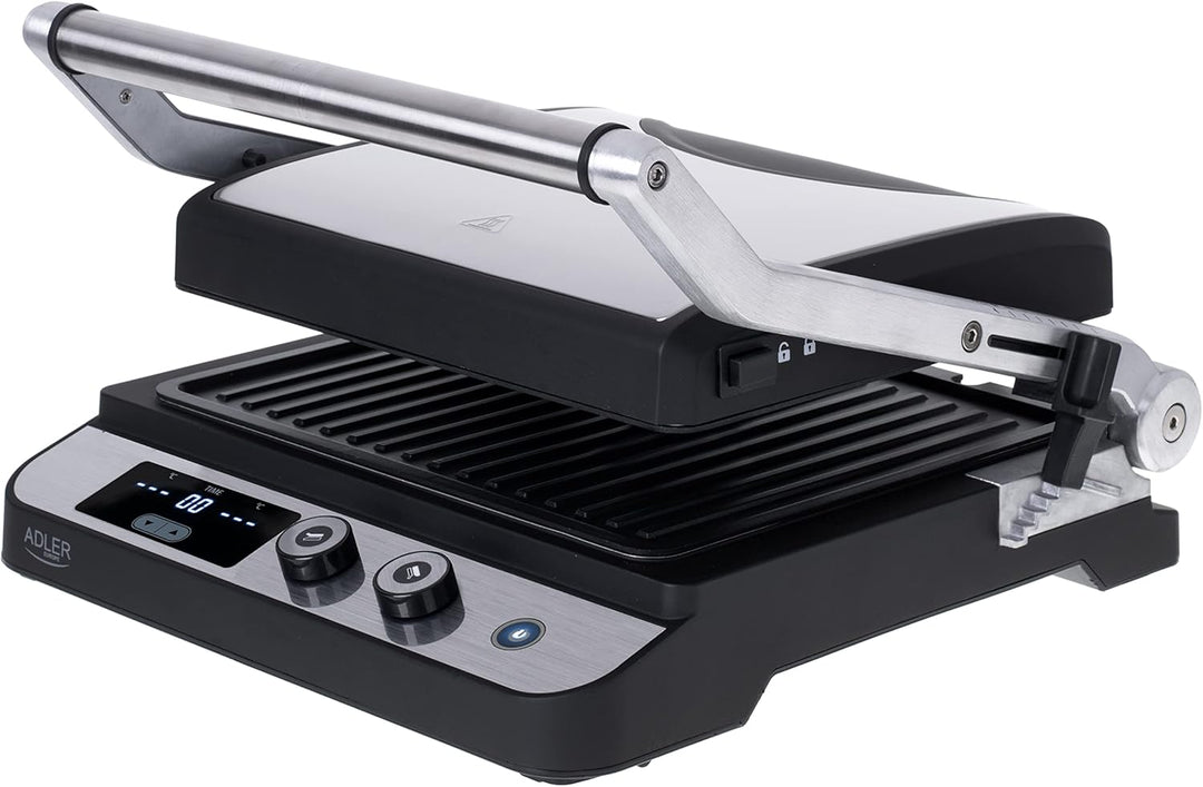 Adler AD 3059 Elektrischer Grill 2 in 1 Elektrogrill mit Kontaktgrill und Tischgrill Funktion 3000W