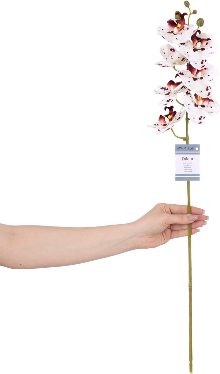 AmeliaHome Kunstblumen künstliche Pflanzen Dekoration 10 Stücke Faleni Weiss Pflaume Faleni Weiss Pf