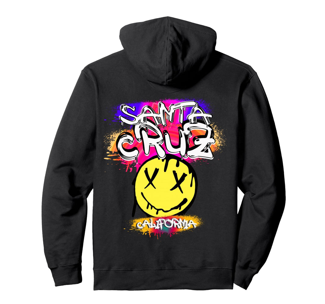 Santa Cruz California Smile Graffiti Design Pullover Hoodie