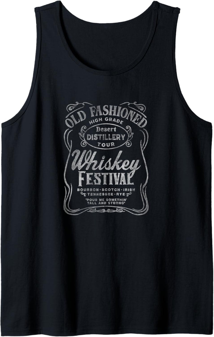 Old Fashioned Whiskey Festival Desert Distillery Tour Tank Top