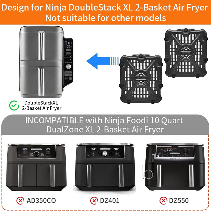 GCQ Air Fryer Grillpfanne für Ninja SL400UK 9,5l SL300UK 7,6l Double Stack XL 2-Korb-Heissluftfritte