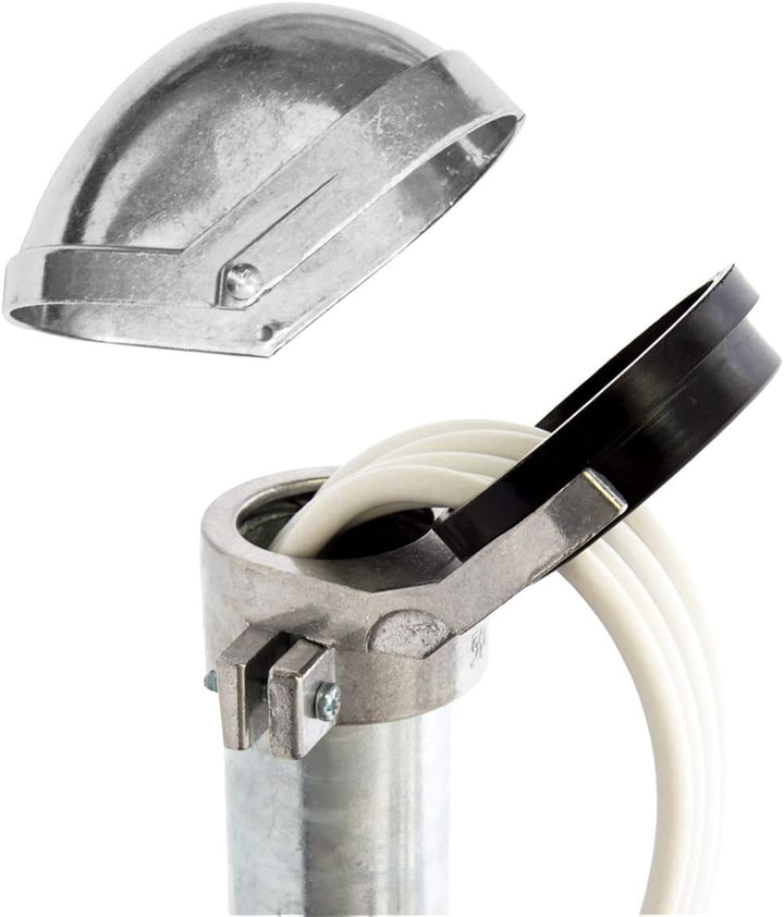 PremiumX Mastkappe mit Kabeldurchführung Aluminium für SAT Dachsparrenhalter Wandhalter Mast Durchme