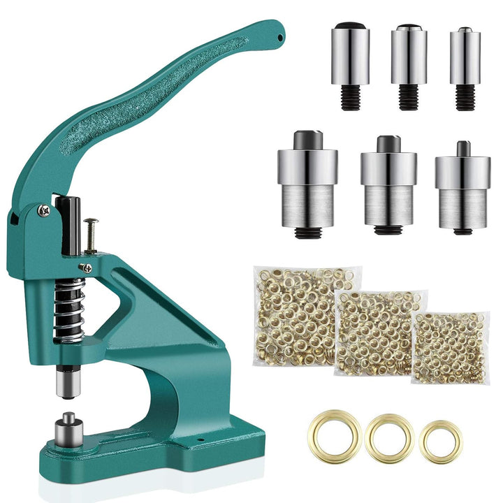 ösenzange für stoffe mit 3 Stanzformen und 900 Ösen, 6/10/12 mm Mehrzweck ösenpresse Set Nietmuttern