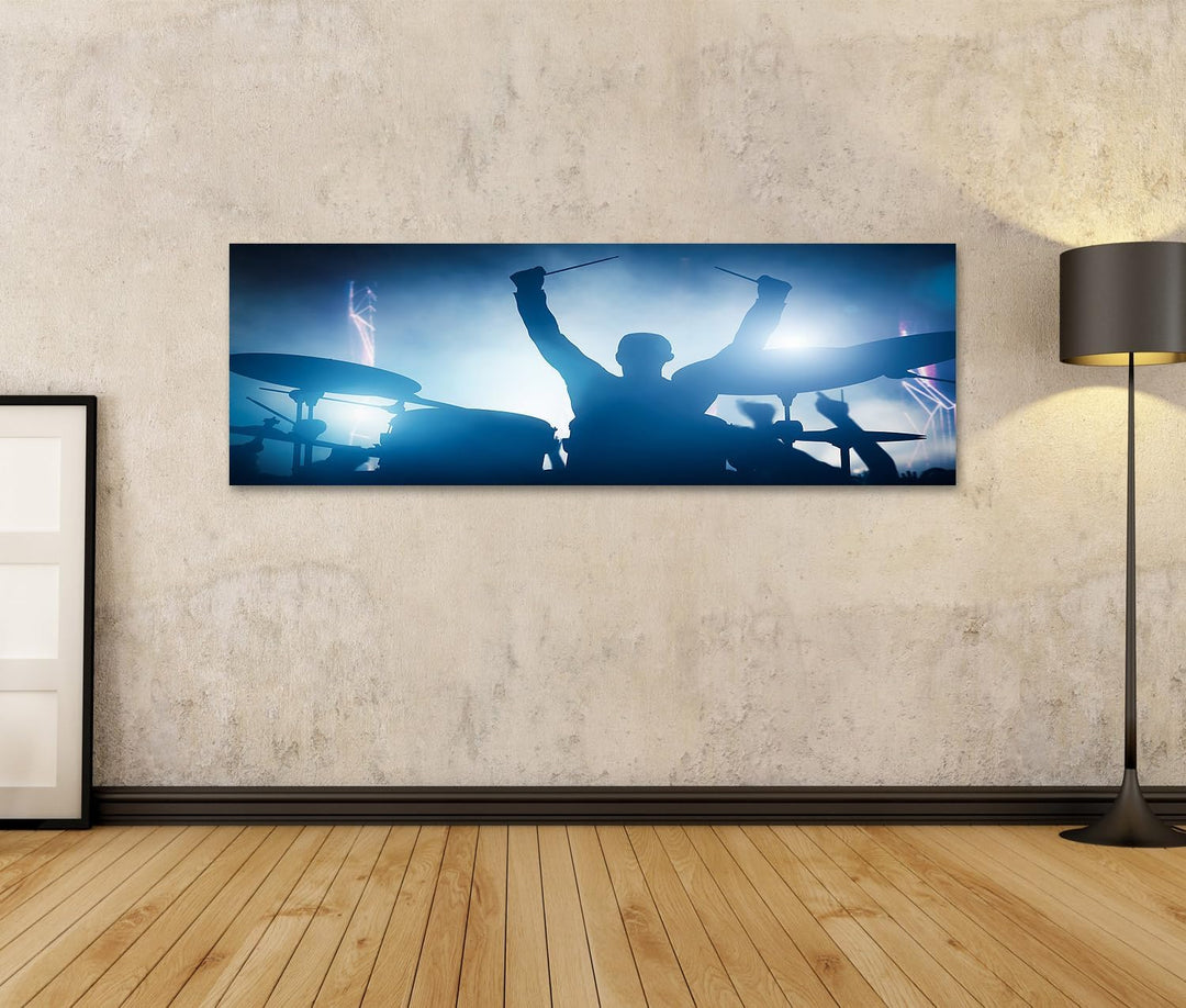 islandburner Bild auf Leinwand Schlagzeuger Schlagzeug Musik Kinderzimmer Bilder Wandbilder Poster L
