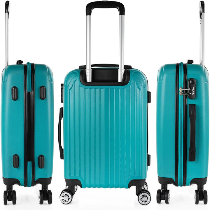 ITACA - Trolley Handgepäck Cabin Trolley Koffer Reisekoffer Hartschalenkoffer mit Zahlenschloss - Ka