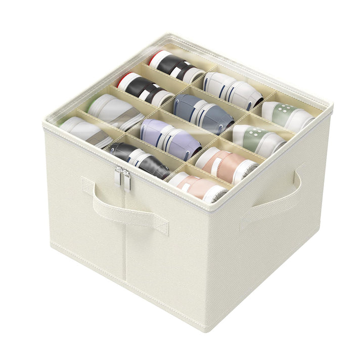 GUOHNHE Schuhorganizer für Closet, Passt 12 Paare, Grosse Schuhschrank, Schuhbox mit Durchsichtigem