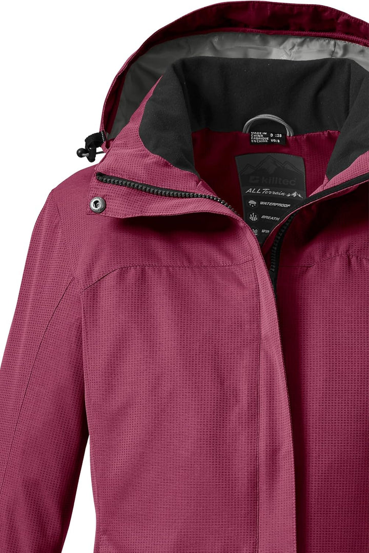 Killtec Damen Inkele Funktionsjacke Mit Abzippbarer Kapuze 42 dunkelrose, 42 dunkelrose
