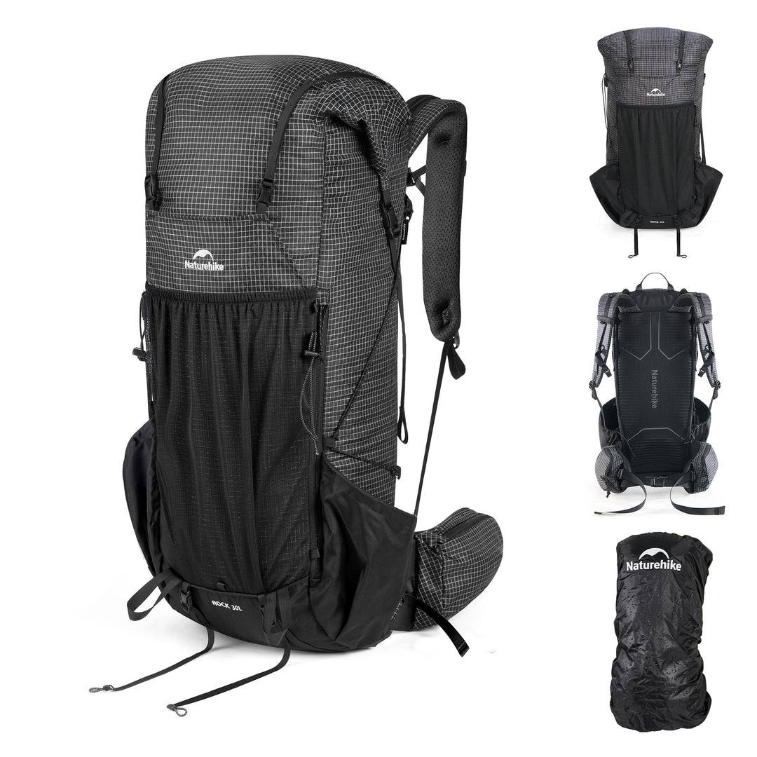 Naturehike Rock 2.0 Upgraded 30L Rucksack Interner Rahmen Wanderrucksack Herren Damen mit Regenhülle