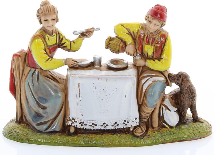 Moranduzzo Set 4 Hirten für 6 cm Krippe Massstab 1:32 – MINI 6 – Unzerbrechliche Figur, Stil '700, H
