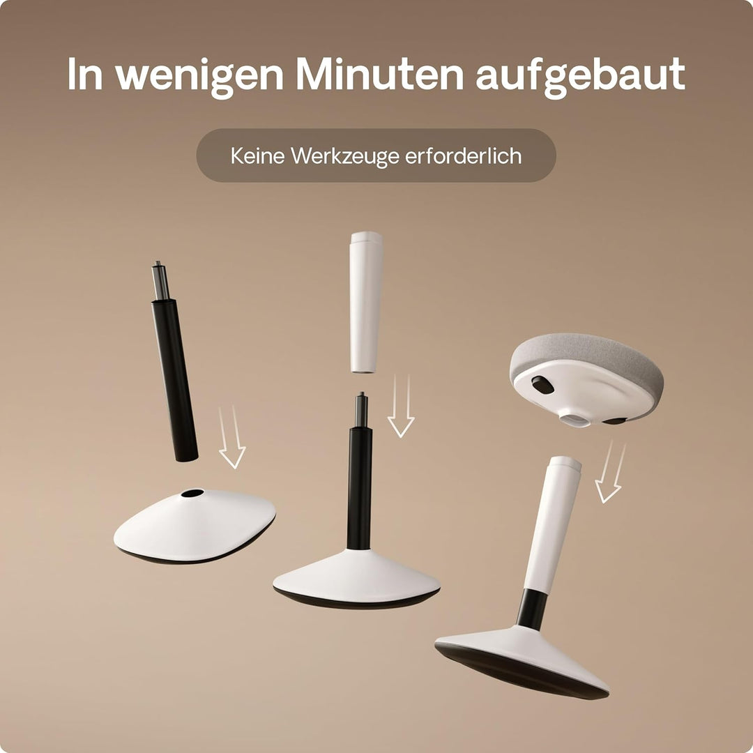Desktronic Ergonomischer Stehhocker höhenverstellbar (57–82 cm) – Wackelhocker 37 cm Durchmesser, 36