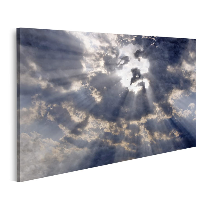 islandburner Bild auf Leinwand Antlitz Christi In Den Wolken Himmel Bilder Wandbilder Poster Leinwan