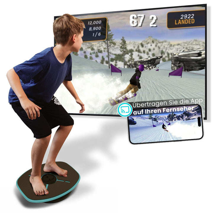 GoBalance Board App Balance Board mit Bluetooth Sensor 12 Spiele fuer Training Spass und Fitness Sta