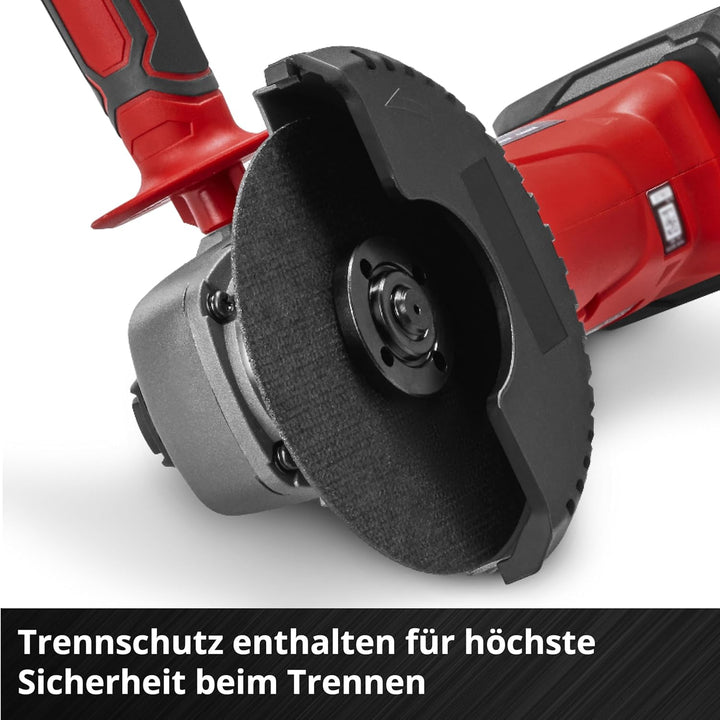 Einhell Akku-Winkelschleifer TC-AG 18/115 Li (1x4,0Ah) (18 V, 115 mm Scheiben-Ø, 28 mm Schnitttiefe,