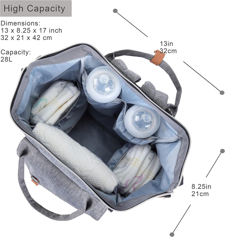 NEOtech Care Wickeltasche Rucksack für Baby Mädchen/Junge, breite Öffnung, Multifunktions-Organisati